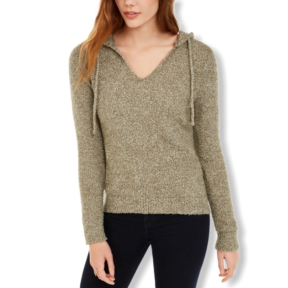Grave Fame Junior’s Marled Fuzzy Pullover Sweater